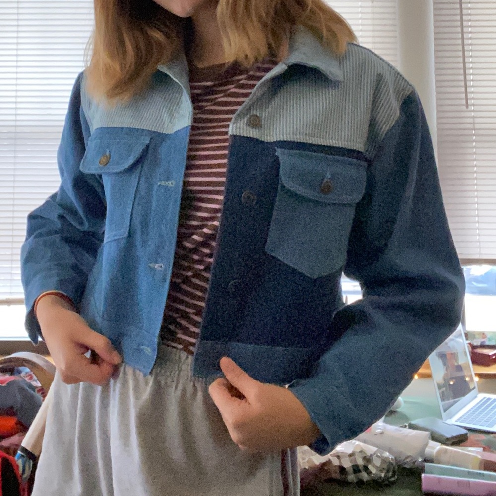 adorable patchwork denim jacket! - Picture 3 of 4